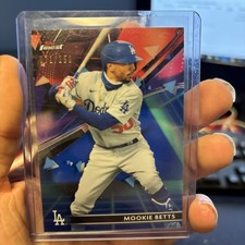 Mookie Betts 2021 Topps Finest #68 Purple/Aqua Vapor Refractor /250 Dodgers