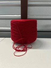 Cone Spool SOFT Peru 3/12 Alpaca Wool Yarn w/Acrylic 2lb 2oz 972gr 5027 Red! C