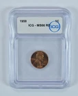 1958 Lincoln Wheat Cent MS66 RD ICG *5004