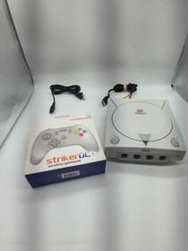 Sega Dreamcast Console w/ New Clock Battery & Striker DC Wireless Controller