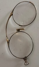 Antique Oxford Pince Nez Eye Glasses Oxford 1/10 12k G.F Case Caspar Montclair