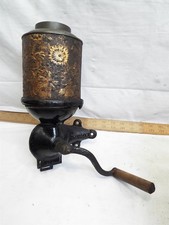 Early Royal Cast Iron Coffee Mill Wall Grinde...