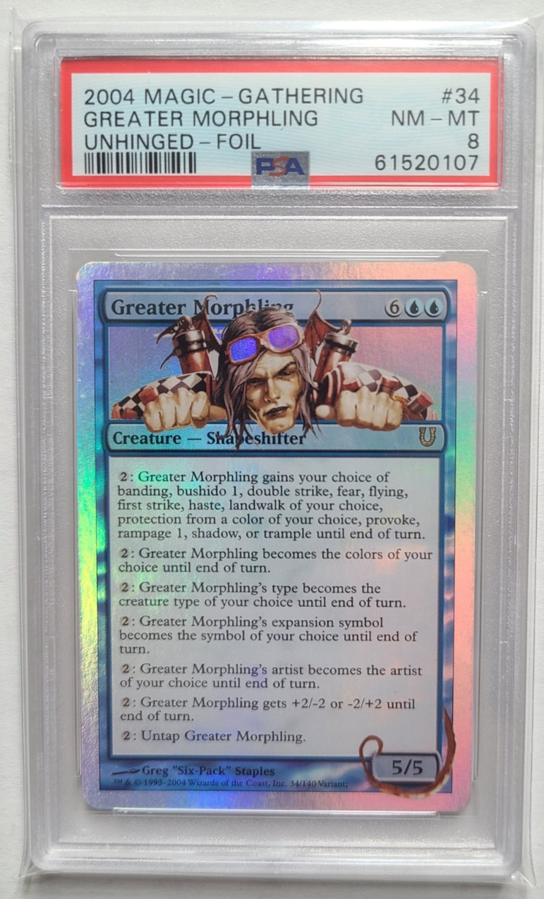 MTG Greater Morphling FOIL PSA 8 NM-MT 2004 Unhinged Foil Rare Magic Card #34