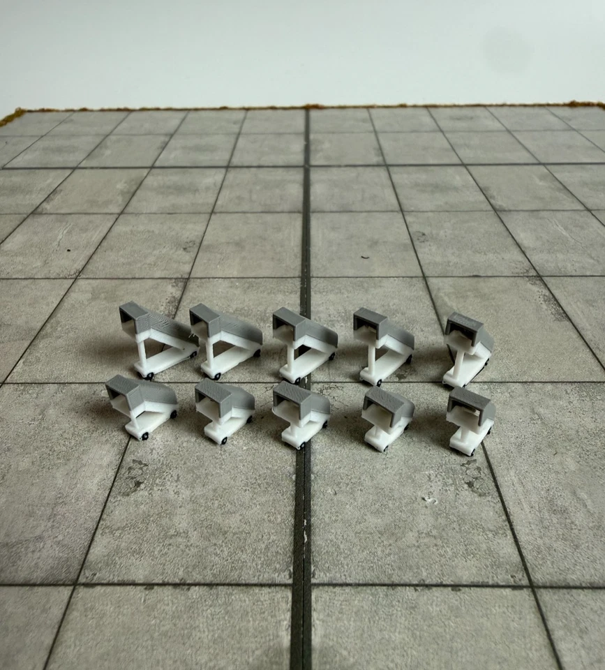 für Herpa Wings 1:500 / 1:400 10x Fluggasttreppen Dach Stairs GSE / Airport