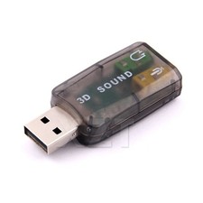 USB 2.0 Sound Card External 5.1 Channel 3D Mic Speaker Virtual Audio PC-Adapter