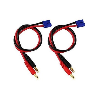 FLY RC 2pcs 4mm Male Banana Plug to EC2 Male Connector RC Balance Charge Lead...