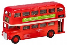 London Bus Modellino Metallo Giocattolo per Bambini, Azione Pull Back, Da Collezione