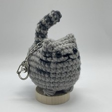 Handmade Crochet Cat Keychain