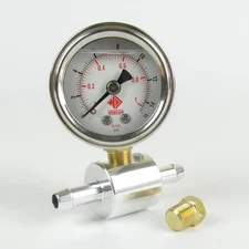 Webcon Fuel pressure gauge 0 – 15 psi with in line adaptor for carburettors