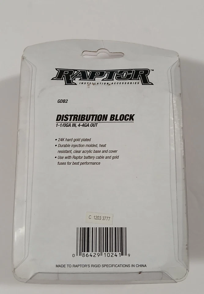 Raptor GDB2, 12VDC Power Distribution Block *NEW OPEN PACKAGE* - Image 2 of 4