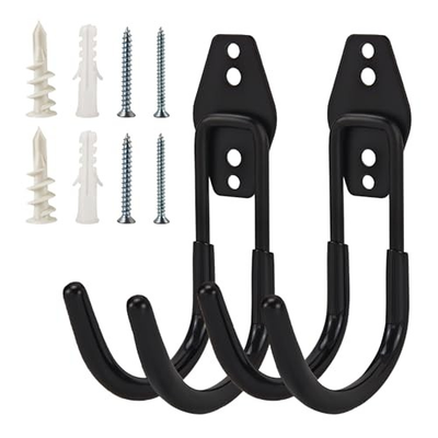 #ad Daxolanz Wall Mount Utility Hooks 2 Pack – Large Round Hook for Garage Black $14.57