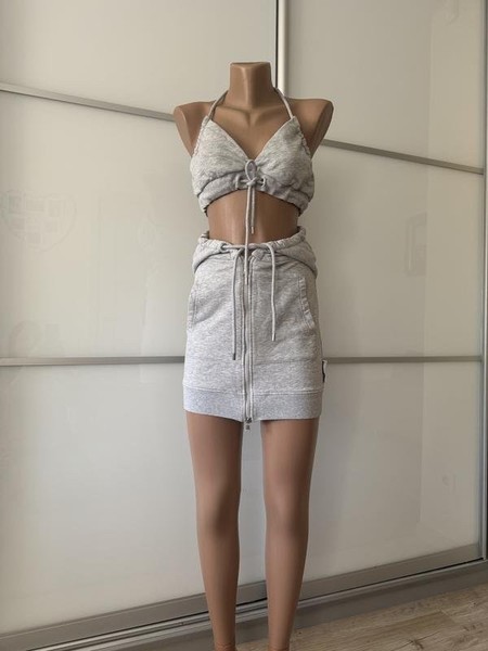 Women Moschino Suit Grey Cotton 36 / S / 44