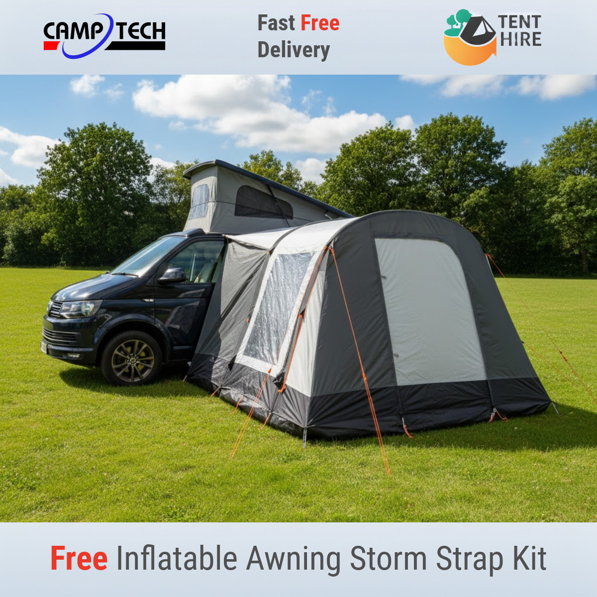 New Camptech Moto Air Kingston Campervan Drive Away Awning T1 T2 T3 T4 T5 Bongo