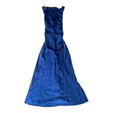 NWT Royal Blue Satin Evening Backless Gown M S57