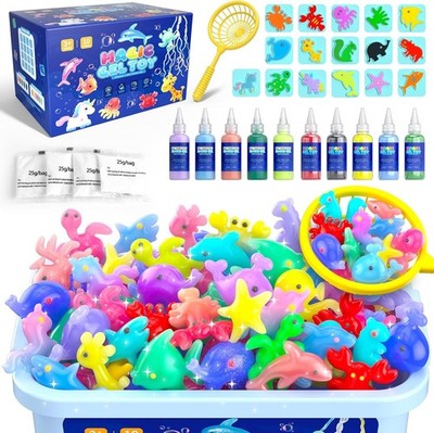 Kreatives Wassergel Bastelset für Kinder 3-8 Jahre - DIY Gel-Figuren & Formen