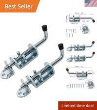 2 Packs 6.5 Inch Heavy Duty Spring Loaded Latch Pin, Sliding Barrel Bolt Door...