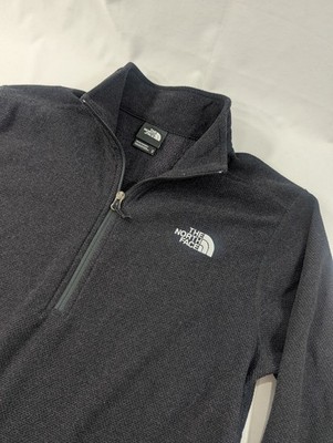 The North Face Men's Textured Cap Rock Fleece 1/4 Zip Pullover Black Medium