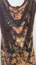 Windsor Velvet Mini Dress Sz Small W/  Leaves Fall 