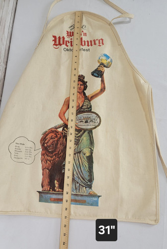Vintage Lady Bavaria Apron Brickel's Wies'n Weinburg Oktoberfest Germany Rare - Picture 6 of 8