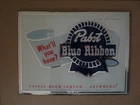 Vintage Pabst Blue Ribbon ROG "Finest Beer Severed...Anywhere" Bar Sign