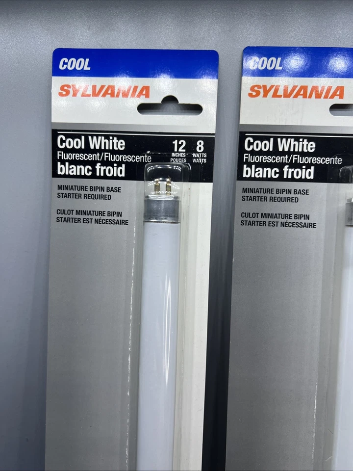 4 Sylvania F8T5CW 8W Utility Cool White Fluorescent Tube Bi pin 12" Light Bulb - Image 2 of 4