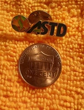 ASTD GREEN AND GOLD LAPEL PIN
