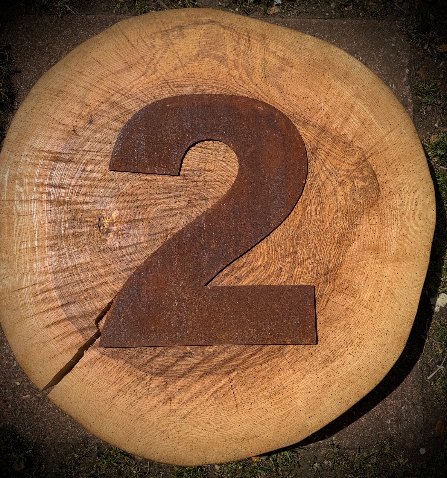 Rustic Metal Number 2 12” Tall – Bold Rusty Sign Vintage Home And Garden Decor