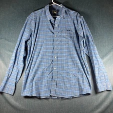L.L. Bean Mens Shirt Size XL Blue Plaid Long Sleeve Button Front Traditional Fit