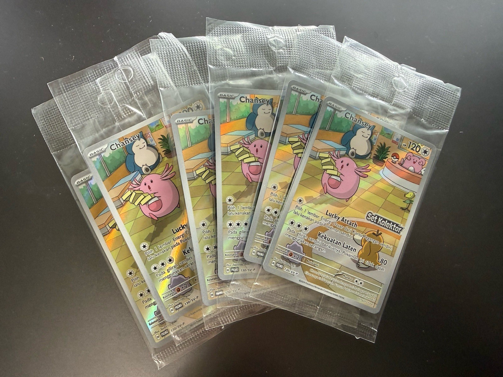 Pokémon TCG Bahasa Indonesia Chansey AR IR Collector Stamp 130/SV-P QTY