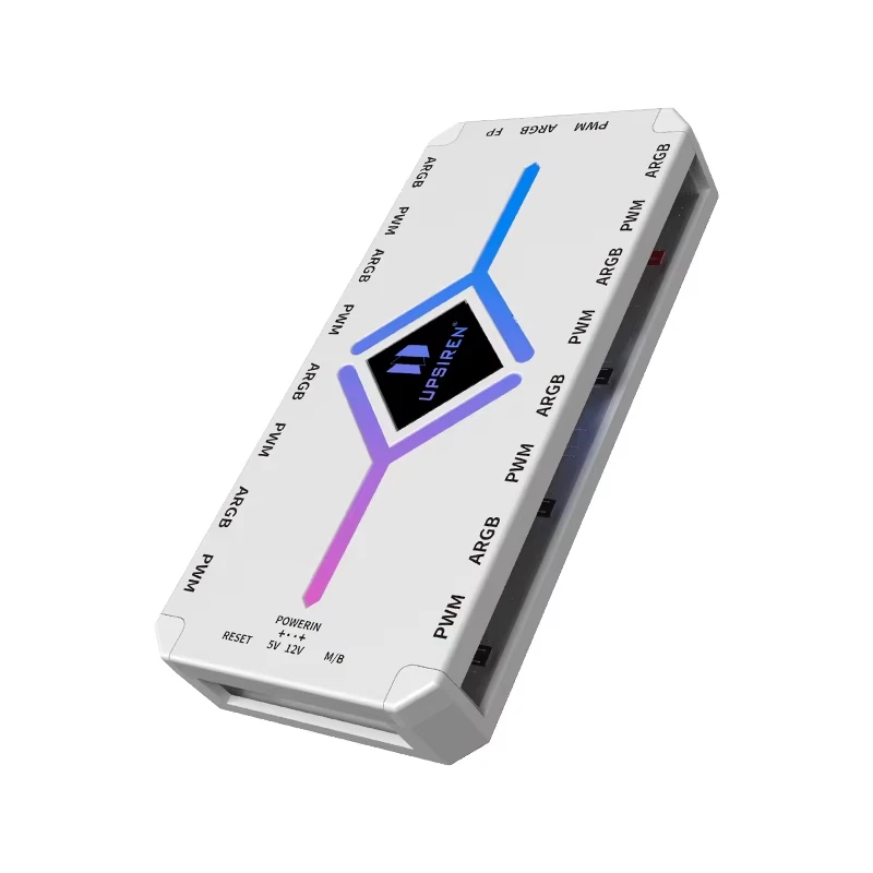 U-H8 5V 3PIN ARGB＆4PIN PWM HUB Computer Case Fan Light Synchronous Bottom magnet - Image 2 of 4