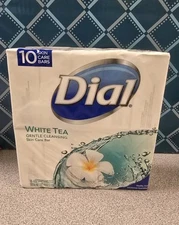 10 PACK Dial White Tea Glycerin Bar Soap 4 oz .each bar