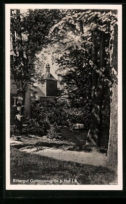 Ansichtskarte Hof i. B., Rittergut Gottmannsgrün 