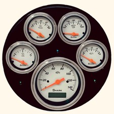 1949 1950 Chevy Car 5 Gauge Dash Panel Insert Programmable Cluster Set 1949 1950 Chevy Car 5 Gauge Dash Panel Insert Programmable Cluster Set
