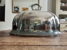 Antique Silver Plated Cloche / Meat Dome / Food Cover