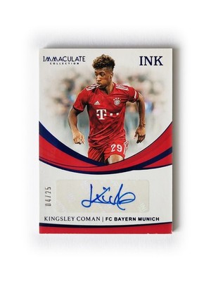 Kingsley Coman Auto /25 Panini Immaculate Collection 2018/19 FC Bayern I-KC