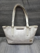 BRAHMIN ASHER OYSTER WHITE CROC LEATHER TOTE BAG B000590