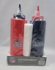 Licensed NFL New England Patriots, Condiments Squeeze Bottles Set Sealed
