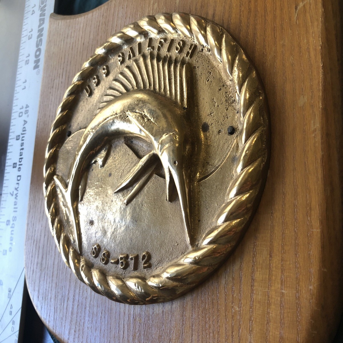 【10】米国海軍 USS SAILFISH SS-572 特大ブラーク 木製盾 USS Sailfish SS 572 Submarine Plaque | eBay