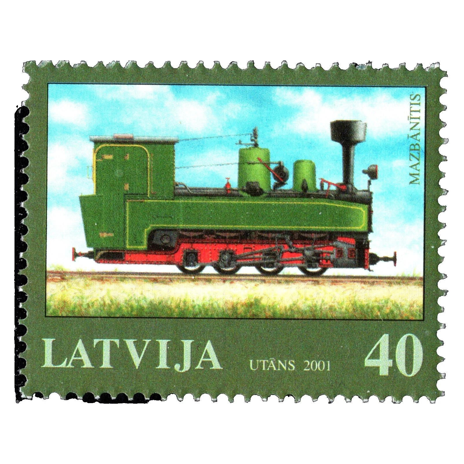 Trenes y ferrocarriles sellos de Letonia