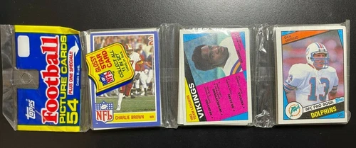 1984 Topps Sealed Rack Pack Dan Marino Rookie Card Showing RC #123 John Elway?
