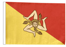Italy Sicily Sleeved Courtesy Flag ideal for Boats 45cm x 30cm