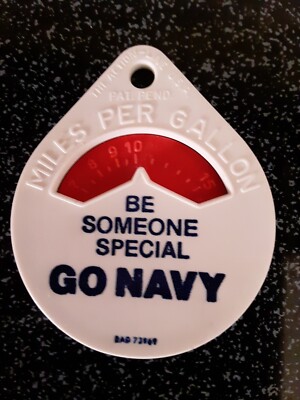 Go Navy vintage Miles Per Gallon keychain FREE SHIPPING Be Someone Special rare