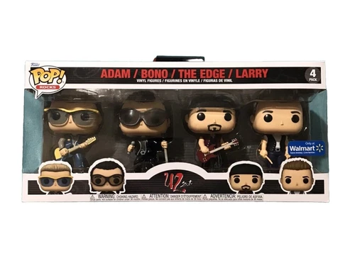 Funko Pop! Rocks / U2 / Zoo TV / Adam / Bono / The Edge / Larry / Vinyl / 4-Pack