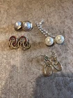 Vintage jewelry earrings 80s 90s Costume Fashion Pearl Enamel Pierced