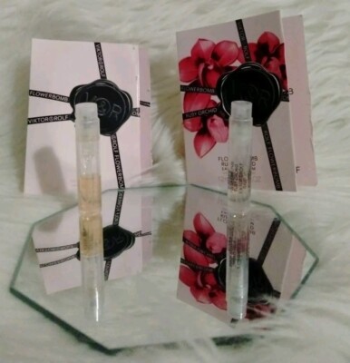 Viktor & Rolf Flowerbomb  & Ruby Orchid Eau De Parfum.Sample Cards .