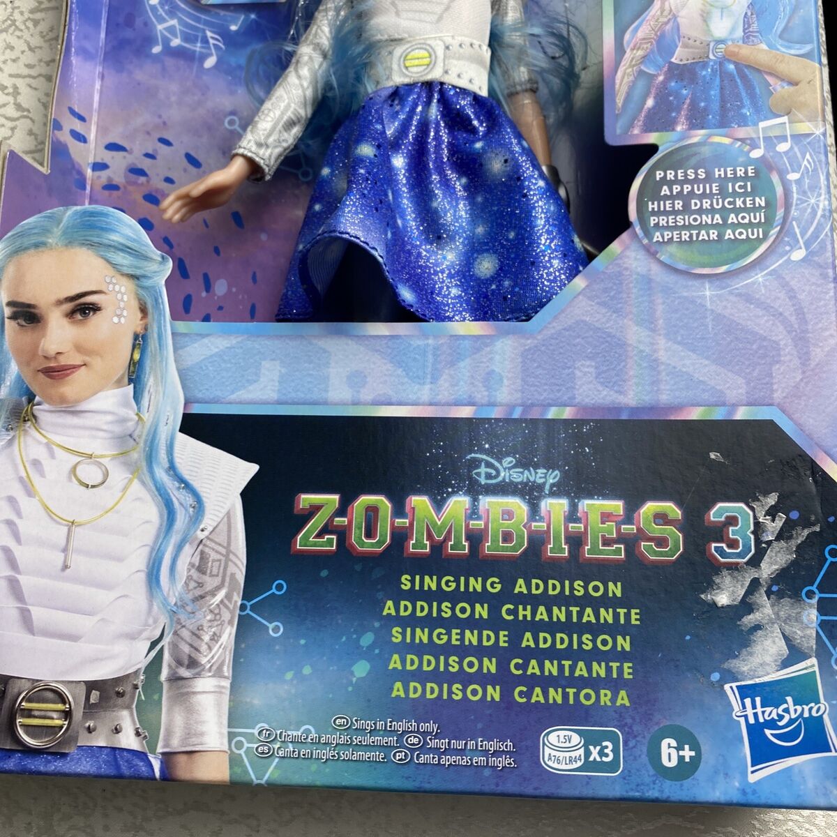 Disney Zombies 3 Singing Addison Fashion Doll, Light-Up Alien Doll with  Music and Singing 