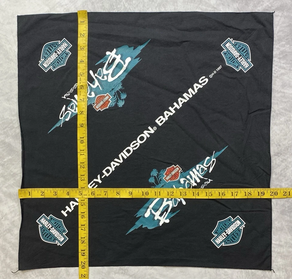 Harley Davidson Bahamas Nassau Bandana 1997 vintage talla 20x20 Foto 2 de 3