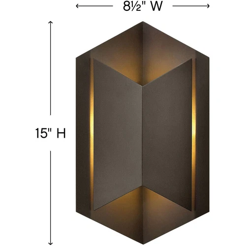 Hinkley Lighting 2714BZ LEX Outdoor Wall Lantern Light Bronze Geometric *NEW* - Picture 2 of 3