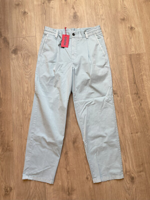 HUGO BOSS Gos242X_D Herren Hose Gr. 98 Slim Fit hellblau Neu mit Etikett