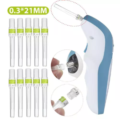 Pack of 10pcs Plasma Pen Needles Tips 30G *0.3*21mm For 4th Generation & Maglev